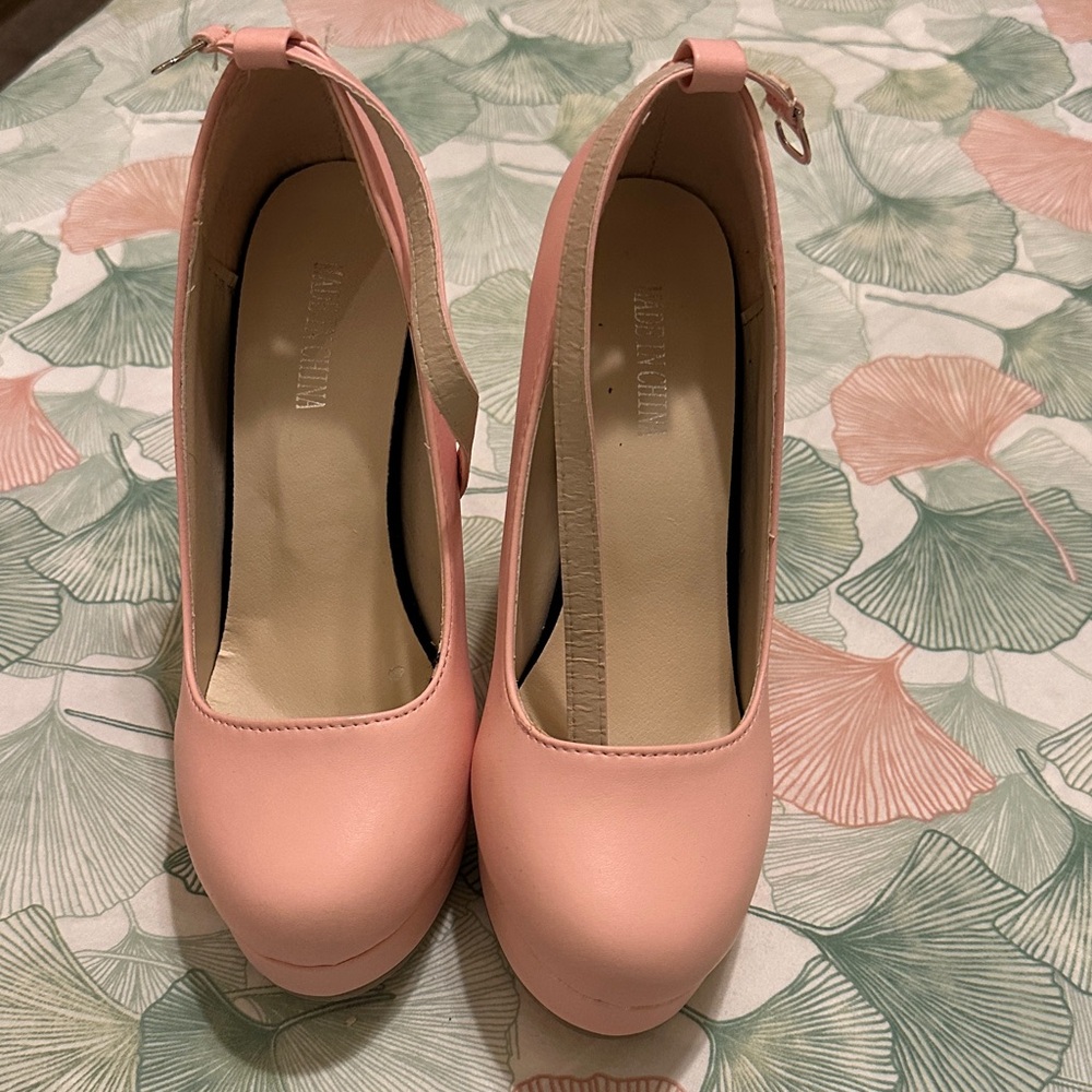 SHEIN Blush Pink Platform Heels